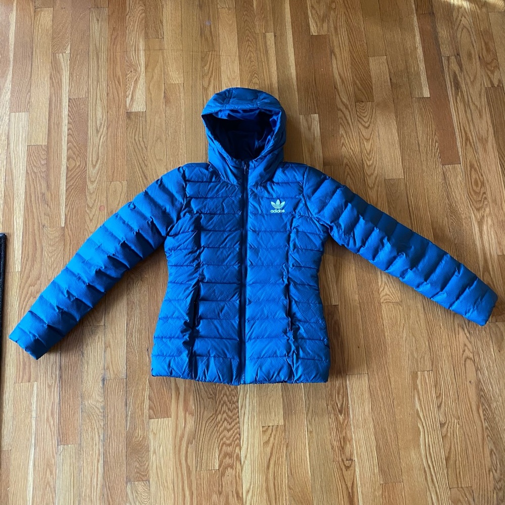 Womens ADIDAS blue winter parka
